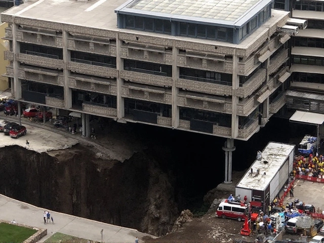 Bangkok Sinkhole Cripples Hospital and Halts MRT Construction